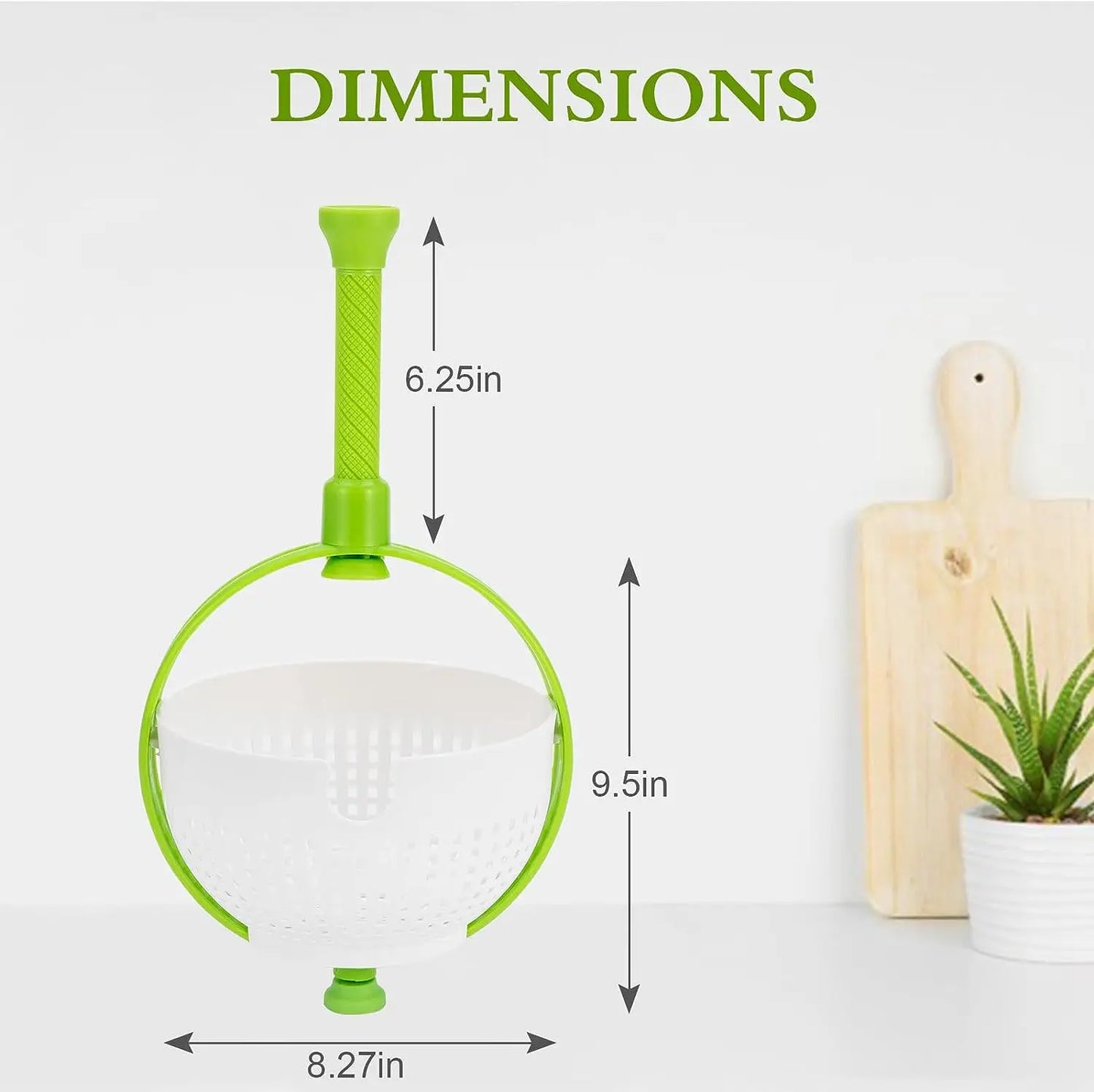 Folding Drainer Basket & Salad Spinner – Spin-Dry Fruits and Vegetables