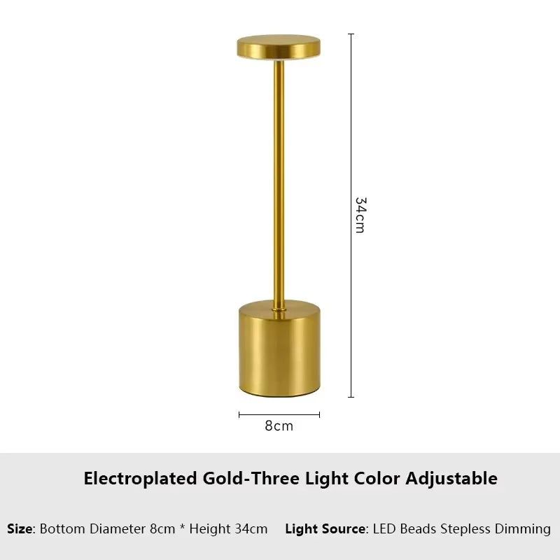 Simple Touch Sensor LED Table Lamp – Rechargeable & Elegant