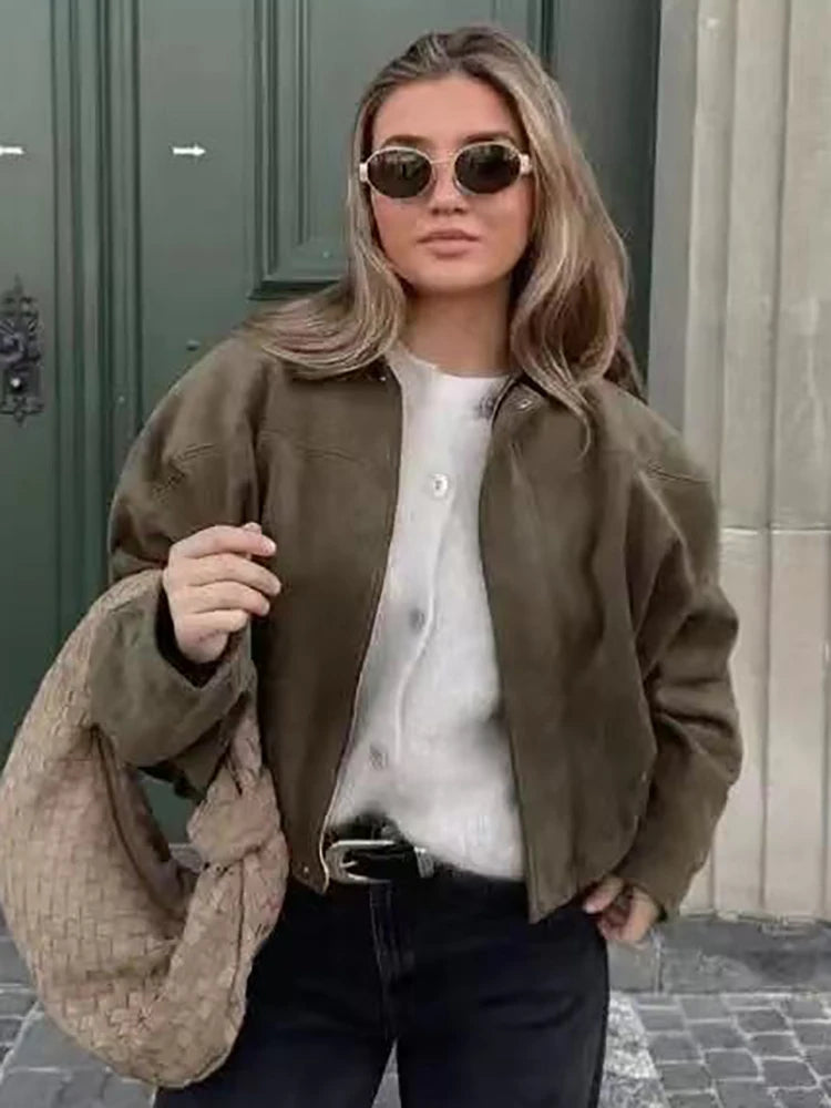 EmeraldSoirée™ Vintage Bomber Jacket