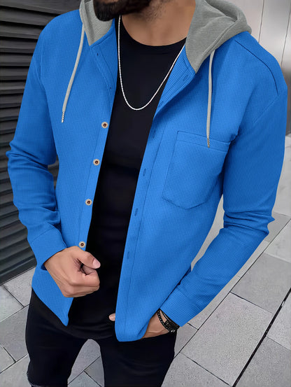 WaffleEdge™ Men’s Hooded Cardigan Coat