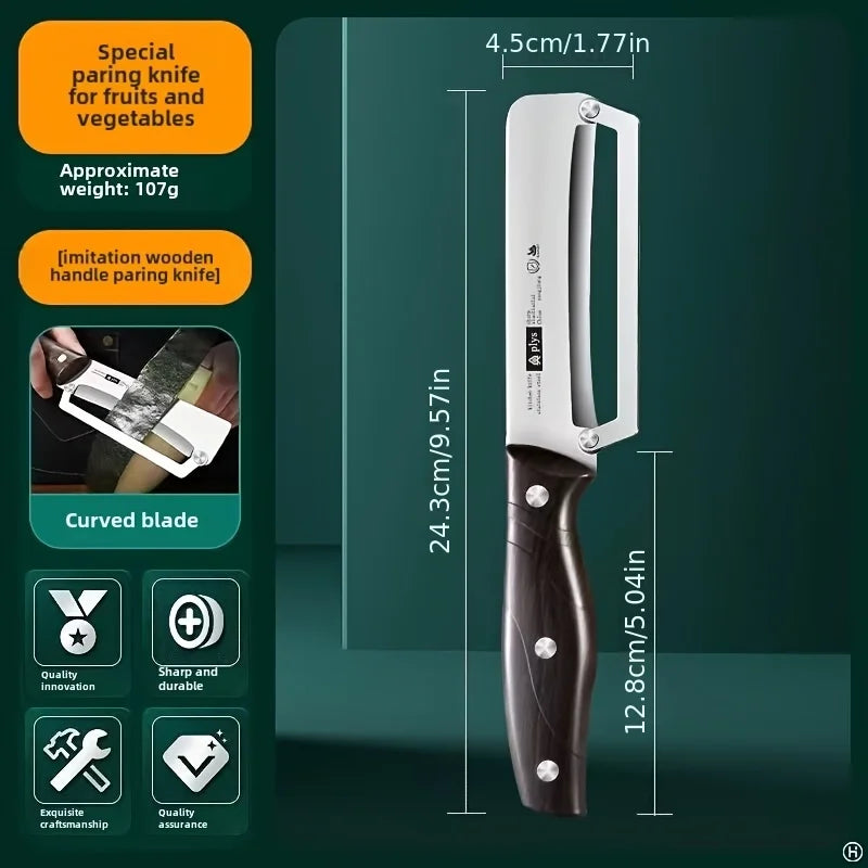 Stainless Steel Fruit & Vegetable Peeler with Wooden Handle