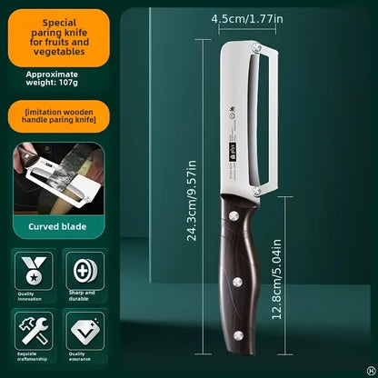 Stainless Steel Fruit & Vegetable Peeler with Wooden Handle