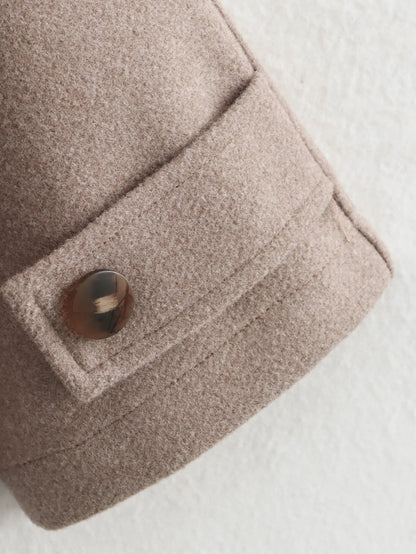 AmberTide™ Oversized Wool Jacket with Scarf