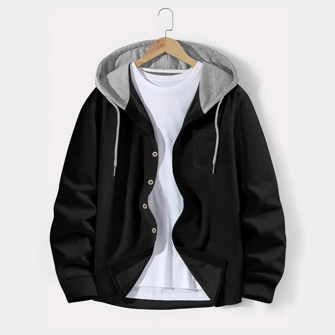 WaffleEdge™ Men’s Hooded Cardigan Coat