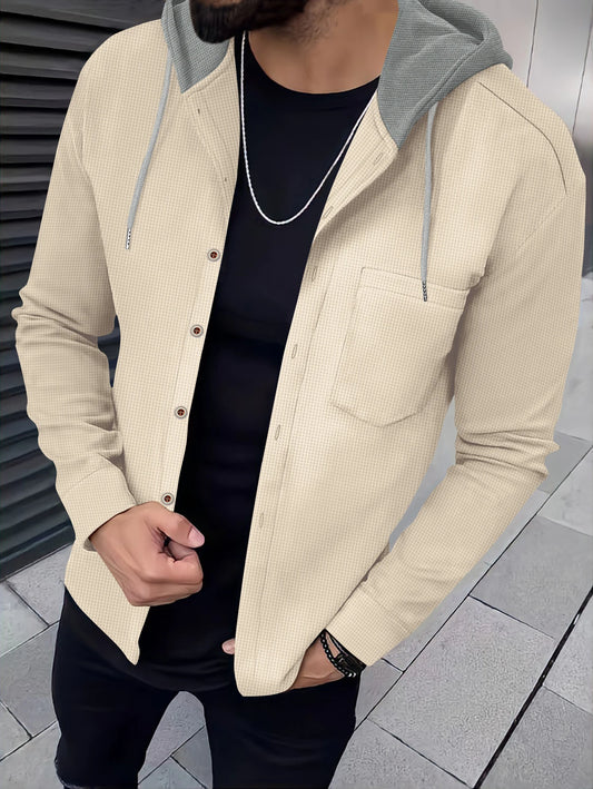 WaffleEdge™ Men’s Hooded Cardigan Coat