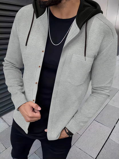 WaffleEdge™ Men’s Hooded Cardigan Coat