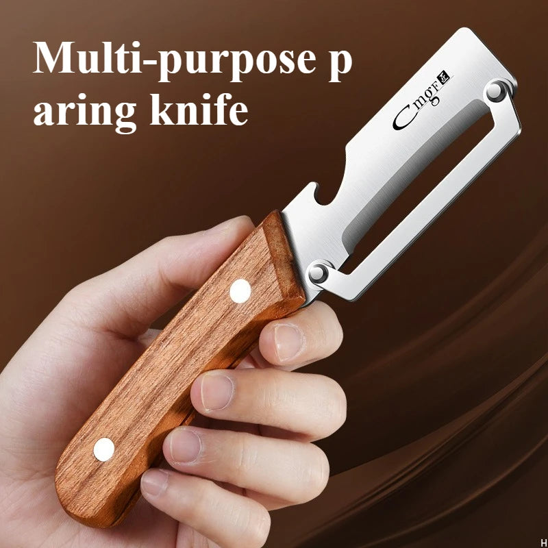Stainless Steel Fruit & Vegetable Peeler with Wooden Handle